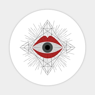 Surreal eye in the mouth Magnet